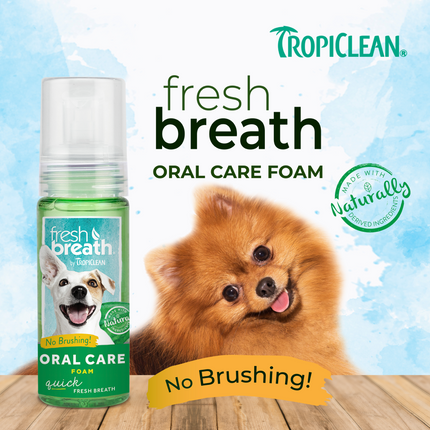 Tropiclean Fresh Breath Oral Care Foam For Dogs