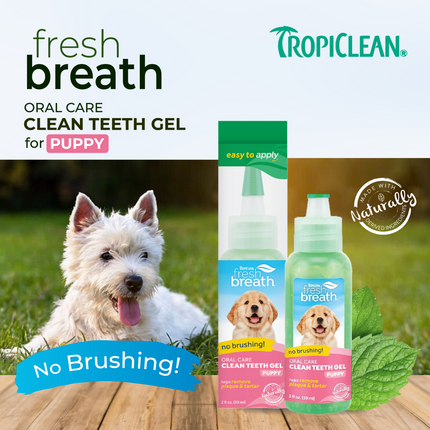 Tropiclean Fresh Breath Puppy Clean Teeth Gel for Dogs
