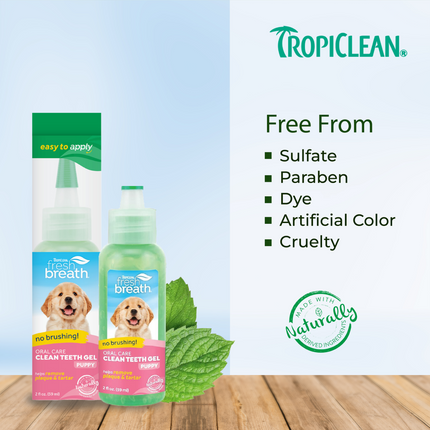 Tropiclean Fresh Breath Puppy Clean Teeth Gel for Dogs
