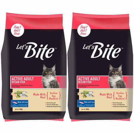 Let's Bite Active Adult Ocean Fish Dry Cat Food