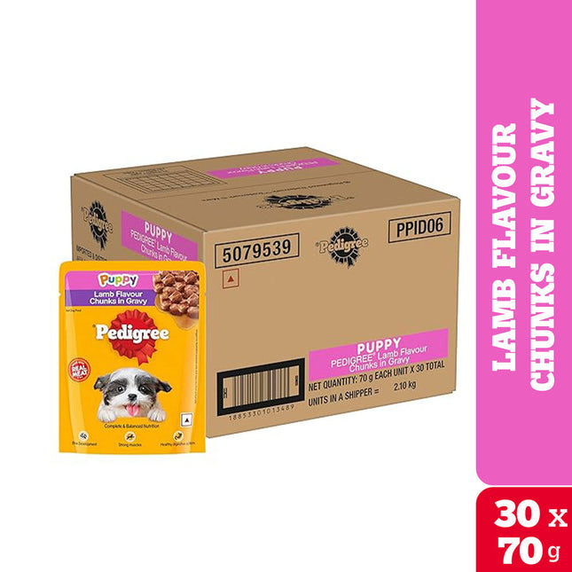 Pedigree Lamb Flavour Chunks in Gravy Puppy Wet Food