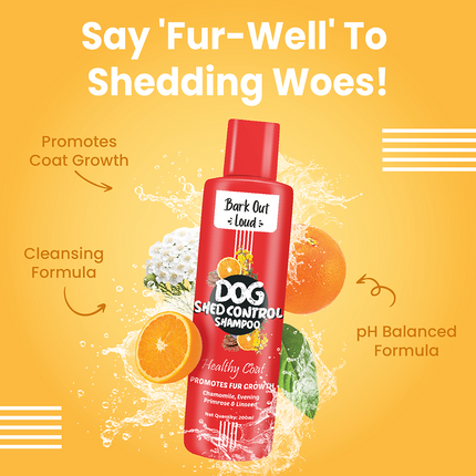 Bark Out Loud Healthy Coat Shed Control Shampoo for Dogs
