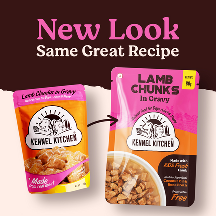 Kennel Kitchen Lamb Chunks in Gravy Puppy & Adult Wet Dog Food