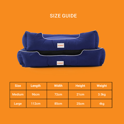 Kibbo Pet Bed with Chew Proof and Water Repellent Fabric For Dogs and Cats  (Blue)
