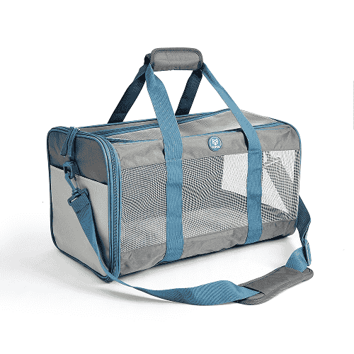 Fofos Standard Carrier for Dogs and Cats (Grey/Blue)