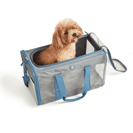 Fofos Standard Carrier for Dogs and Cats (Grey/Blue)