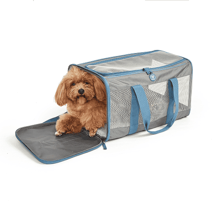 Fofos Standard Carrier for Dogs and Cats (Grey/Blue)