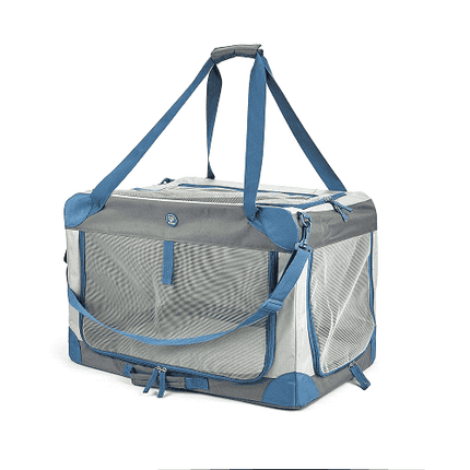 Fofos Outdoor Camping Carrier for Dogs and Cats (Grey/Blue)