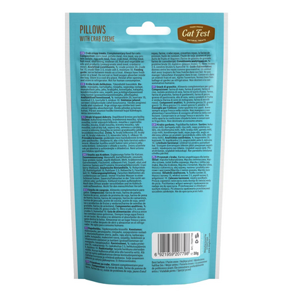 Catfest Pillows with Crab, Chicken and Salmon Cream Cat Treats Combo