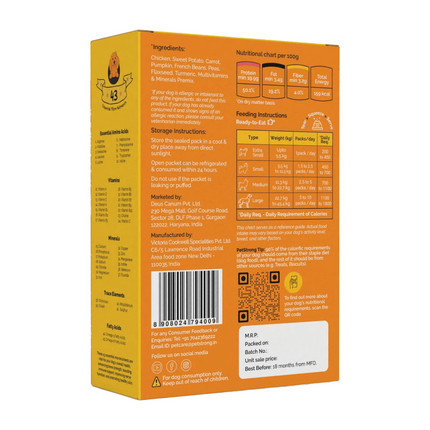 PetStrong Chicken and Pumpkin Grain Free Fresh Food for Dogs