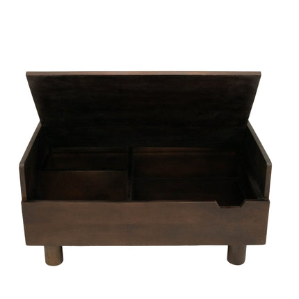 FurryLiving Hibachi Bed with Storage for Dogs (Honey/Yellow Cushion)