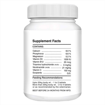 Drools Absolute Vitamin and Absolute Calcium Supplement Tablets for Dogs Combo