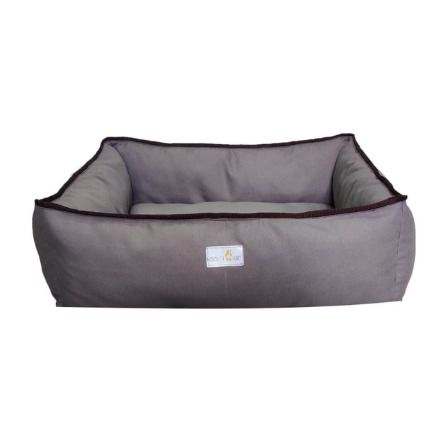 House of Furry 100% Cotton Bolster Pet Bed Dinzo for Dogs and Cats (Multicolor)