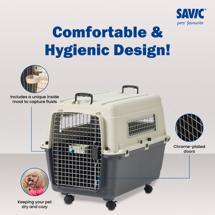 Savic Andes 5 Carrier for Dogs and Cats (Ivory)