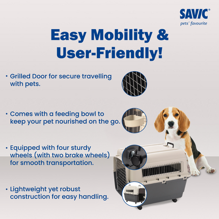 Savic Andes 5 Carrier for Dogs and Cats (Ivory)