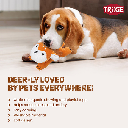 Trixie Deer Plush Toy for Dogs (Brown)