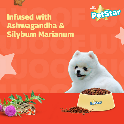 Mankind Petstar Chicken & Wheat Puppy Dry Food and Chunky Chicken Gravy Puppy Dog Wet Food Combo