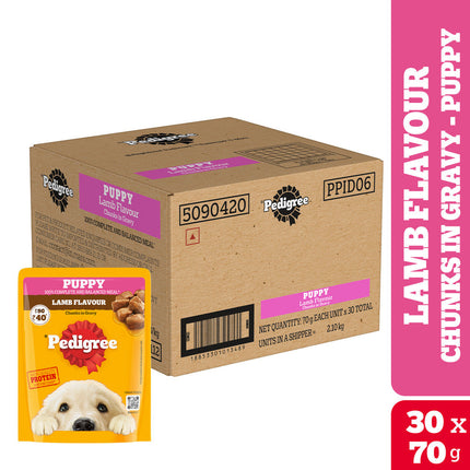 Pedigree Lamb Flavour Chunks in Gravy Puppy Wet Food