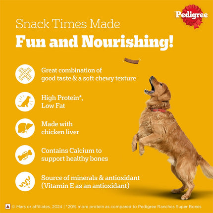 Pedigree Dentastix Oral Care for Adult (Large Breed of 25 kg+) and Grilled Liver Tasty Jerky Dog Treats Combo
