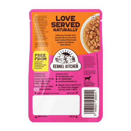 Kennel Kitchen Lamb Chunks in Gravy Puppy & Adult Wet Dog Food