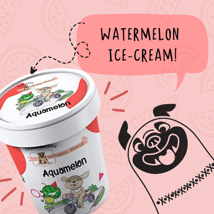 Waggy Zone Watermelon Aquamelon Ice Cream for Pets