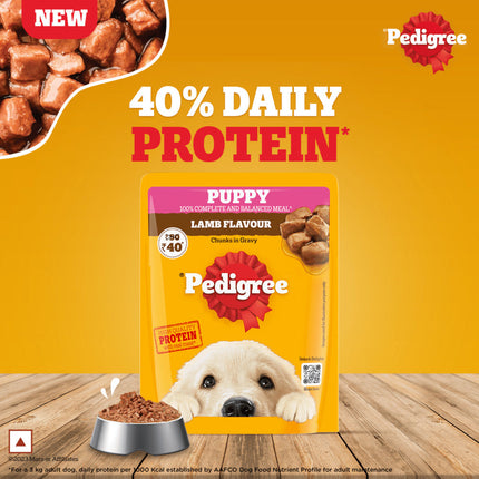 Pedigree Lamb Flavour Chunks in Gravy Puppy Wet Food