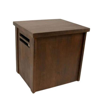 FurryLiving Meraki Cabinet with Cushion for Small Dogs and Cats (Dark Brown/ Red Cushion)