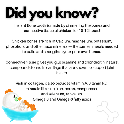 Doggos Instant Chicken Bone Broth with Blueberries for Cats and Dogs
