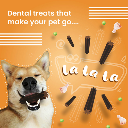 Bark Out Loud by Vivaldis Dental Sticks Dog Treats