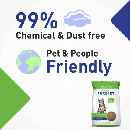 Purepet Lavender Scented Clumping Cat Litter and M Pets Basic Cat Litter Scoop (Red) Combo