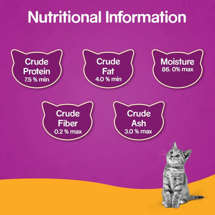 Whiskas Chicken in Gravy Meal Kitten Wet Food and Ocean Fish Kitten Dry Food Combo