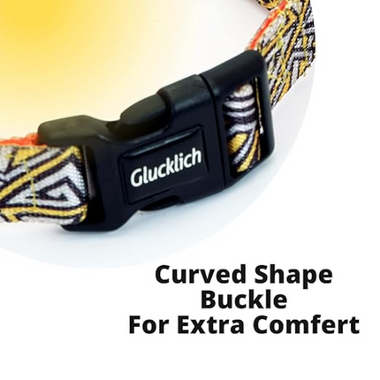 Glucklich Martingale Printed Adjustable Collar for Dogs (New Cadillac)