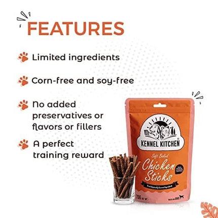 Kennel Kitchen Lamb Sticks with Pumpkin and Chicken Stick with Flaxseed Dog Treats Combo