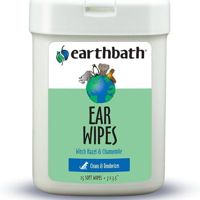 EarthBath Witch Hazel Fragrance Free Ear Wipes for Dogs and Cats