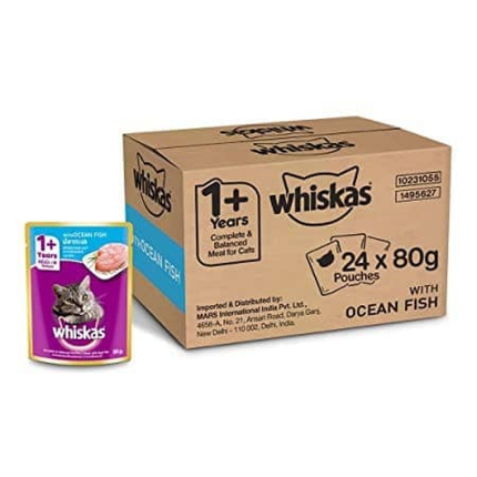 Whiskas Salmon in Gravy Meal and Tuna in Jelly Meal Adult Cat Wet Food Combo