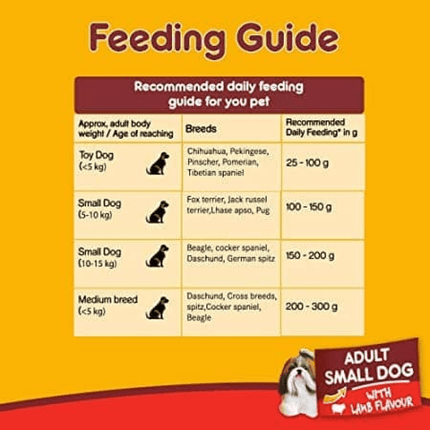 Pedigree Lamb & Veg Flavour Adult Small Dog Dry and Chicken and Liver Chunks in Gravy Adult Wet Dog Food Combo