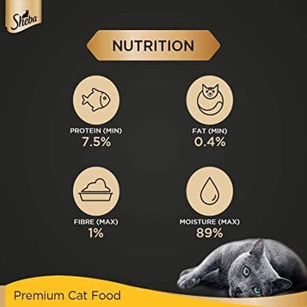 Me O Delite Tuna with Bonito in Jelly and Sheba Tuna Pumpkin & Carrot In Gravy Rich Premium Adult Fine Cat Wet Food Combo