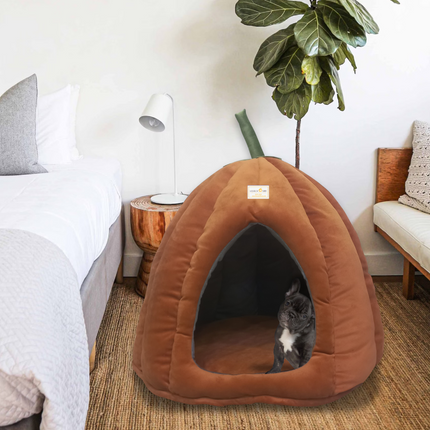 House of Furry Kaddu House for Dogs and Cats (Orange)