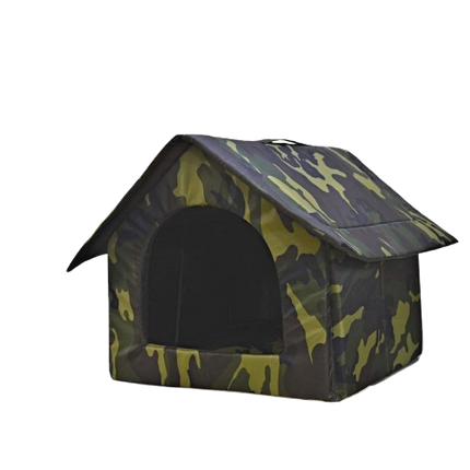 Fluffy's Petslover Luxurious Foldable Tent For Dogs and Cats (Army Print)
