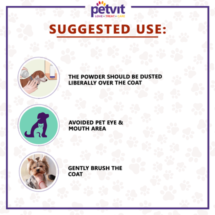 Petvit Tick Repellent Powder for Dogs and Cats