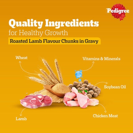 Pedigree Lamb Flavour Chunks in Gravy Puppy Wet Food
