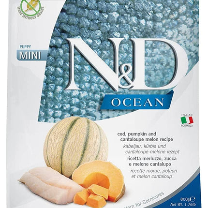 Farmina N&D Ocean Codfish Pumpkin & Cantaloupe Melon Puppy Mini Dry Food