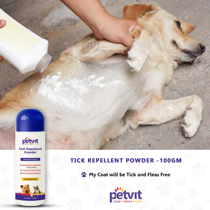 Petvit Tick Repellent Powder for Dogs and Cats