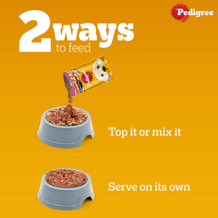 Carniwel Fresh Chicken Kibble Small Breed Dry Food and Pedigree Chicken Chunks in Gravy Pouch Puppy Dog Wet Food Combo
