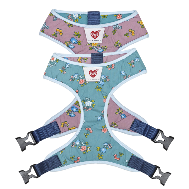 Pet And Parents Dainty Floral Reversible Harness for Dogs