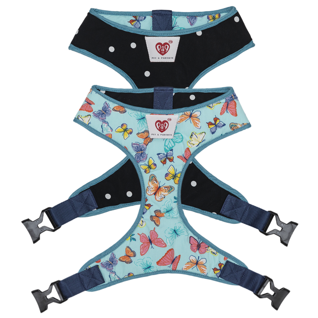 Pet And Parents Butterfly and Polka Reversible Harness for Dogs