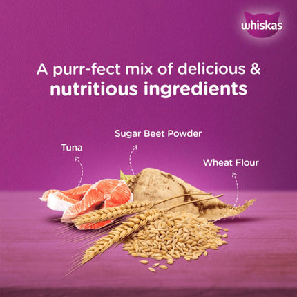 Whiskas Tuna in Jelly Kitten Wet Food and Mackerel Flavour Kitten (2 to 12 months) Dry Food Combo
