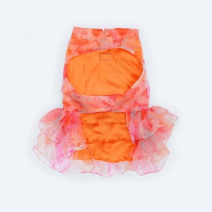 Pawgypets Frill Dress for Dogs and Cats (Orange)