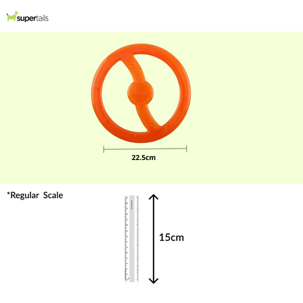 Bionic Toss N Tug Ring Toy for Dogs (Orange)