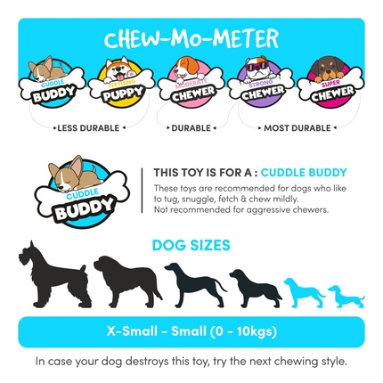 Fofos Latex Monkey Squeaky Toy for Dogs (Grey)